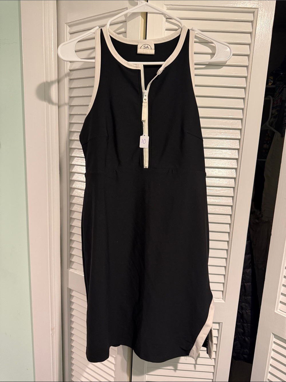 Black and white tennis dress